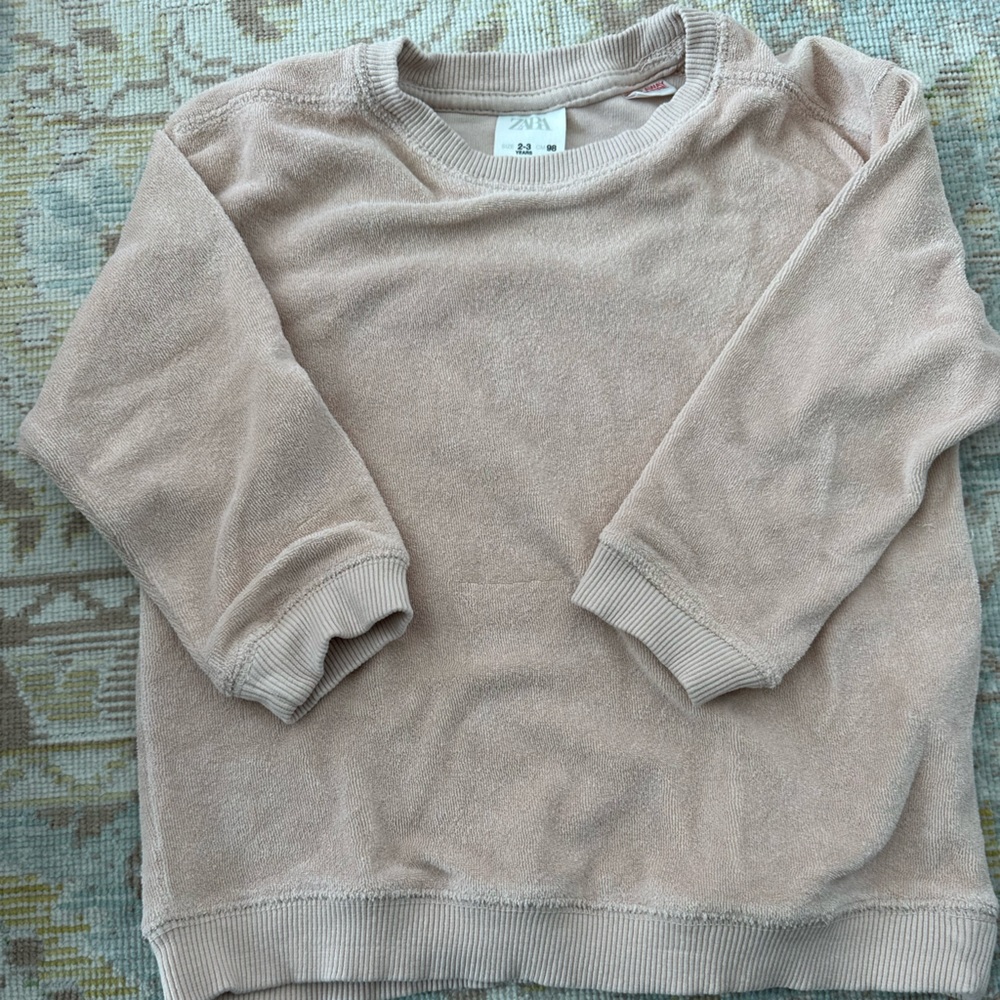Zara baby girl terry cloth sweater